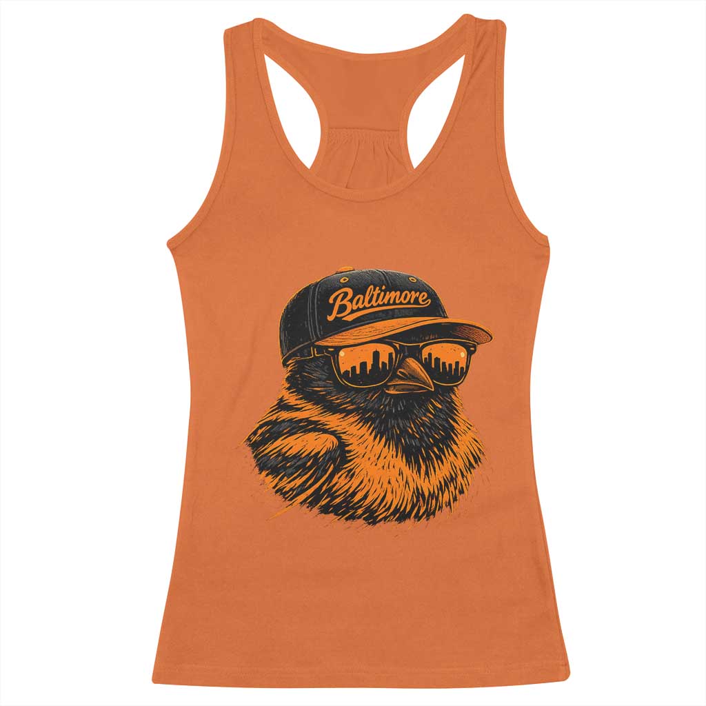 Retro Baltimore Racerback Tank Top City Pride Oriole With Sunglasses TS10 Orange Print Your Wear