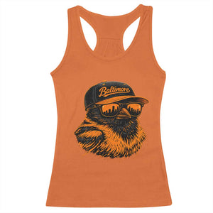 Retro Baltimore Racerback Tank Top City Pride Oriole With Sunglasses TS10 Orange Print Your Wear