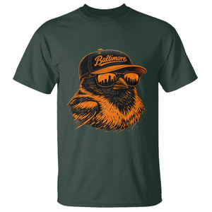Retro Baltimore T Shirt City Pride Oriole With Sunglasses TS10 Dark Forest Green Print Your Wear