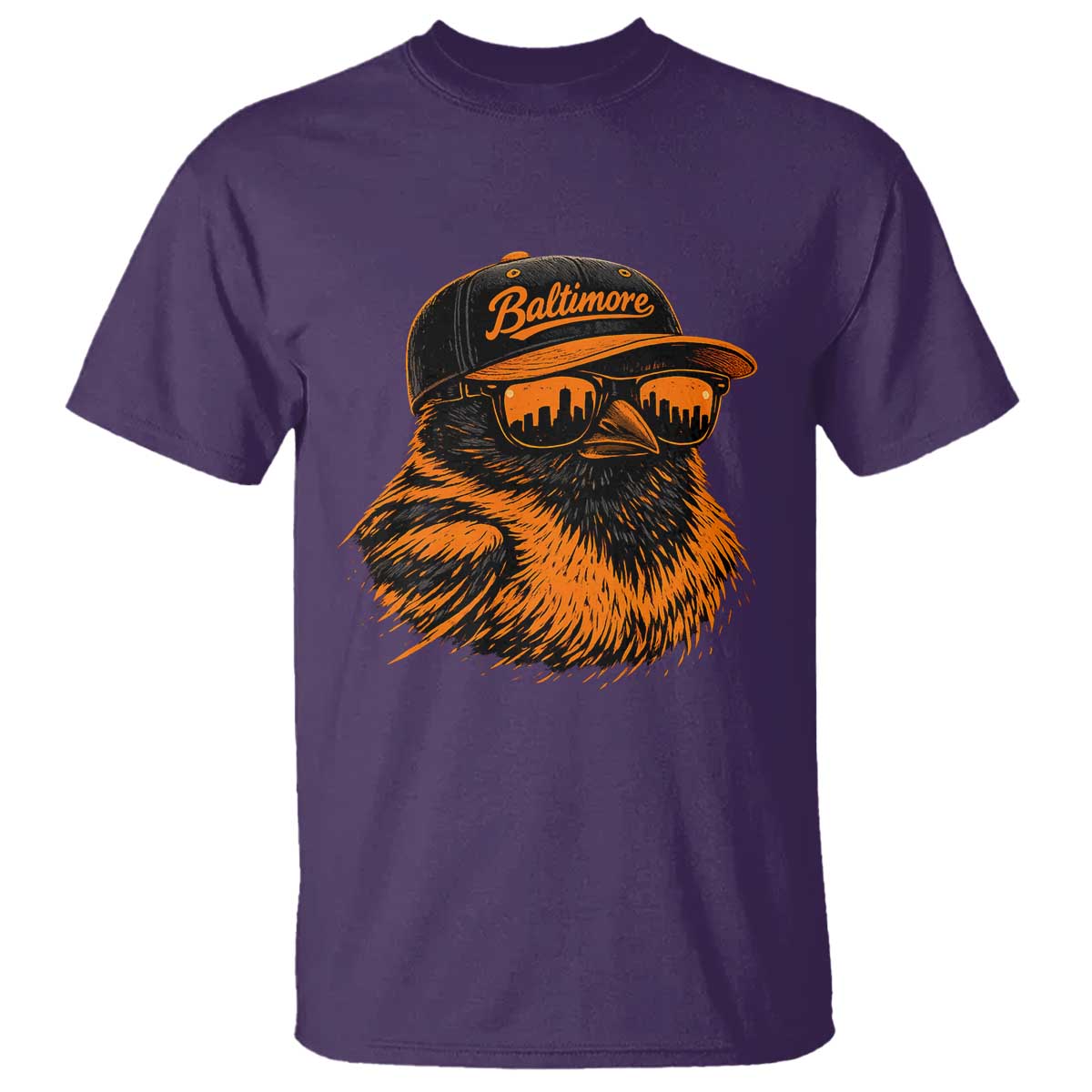 Retro Baltimore T Shirt City Pride Oriole With Sunglasses TS10 Purple Print Your Wear