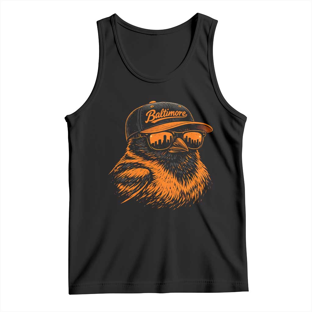 Retro Baltimore Tank Top City Pride Oriole With Sunglasses TS10 Black Print Your Wear