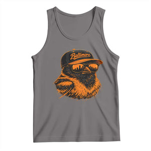 Retro Baltimore Tank Top City Pride Oriole With Sunglasses TS10 Deep Heather Print Your Wear