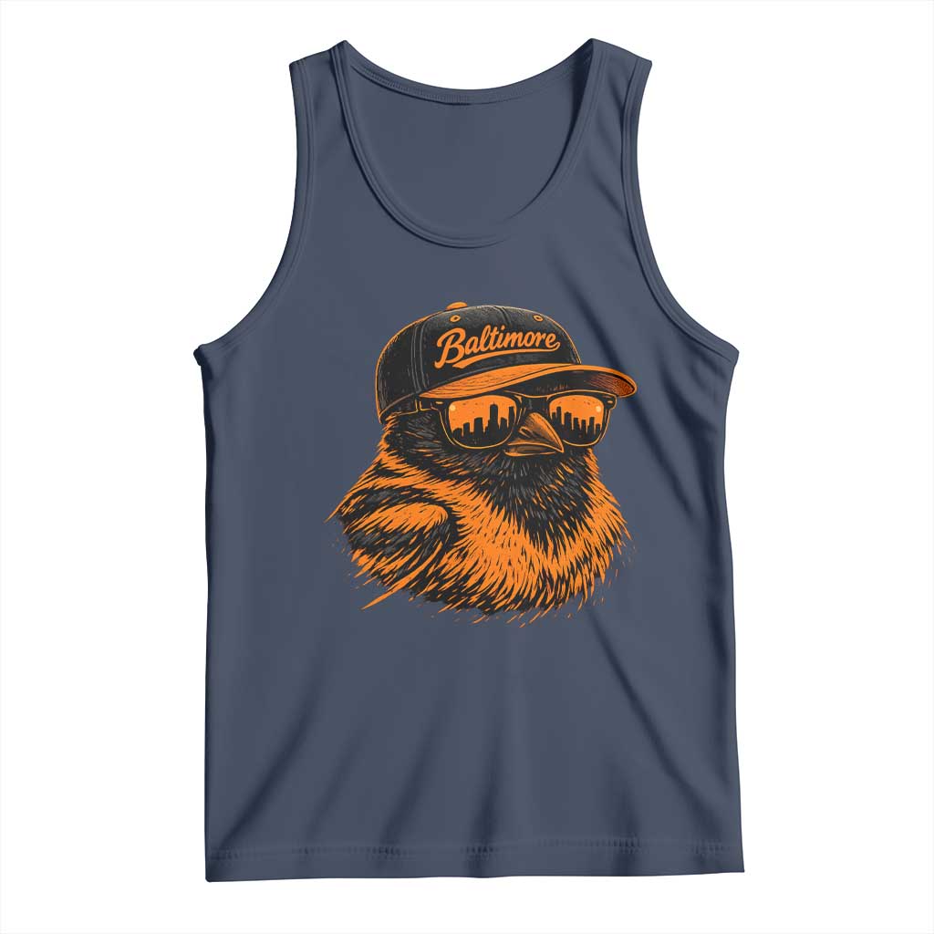 Retro Baltimore Tank Top City Pride Oriole With Sunglasses TS10 Navy Print Your Wear