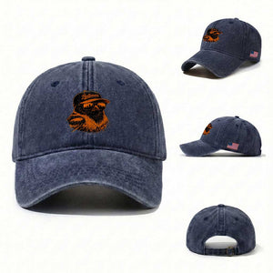 Retro Baltimore Washed Cotton Baseball Cap City Pride Oriole With Sunglasses TS10 Washed Cap Universal Fit Navy Print Your Wear