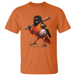 Oriole Baseball Player T Shirt Retro Funny Bird Mascot Baseball Fans TS10 Orange Print Your Wear