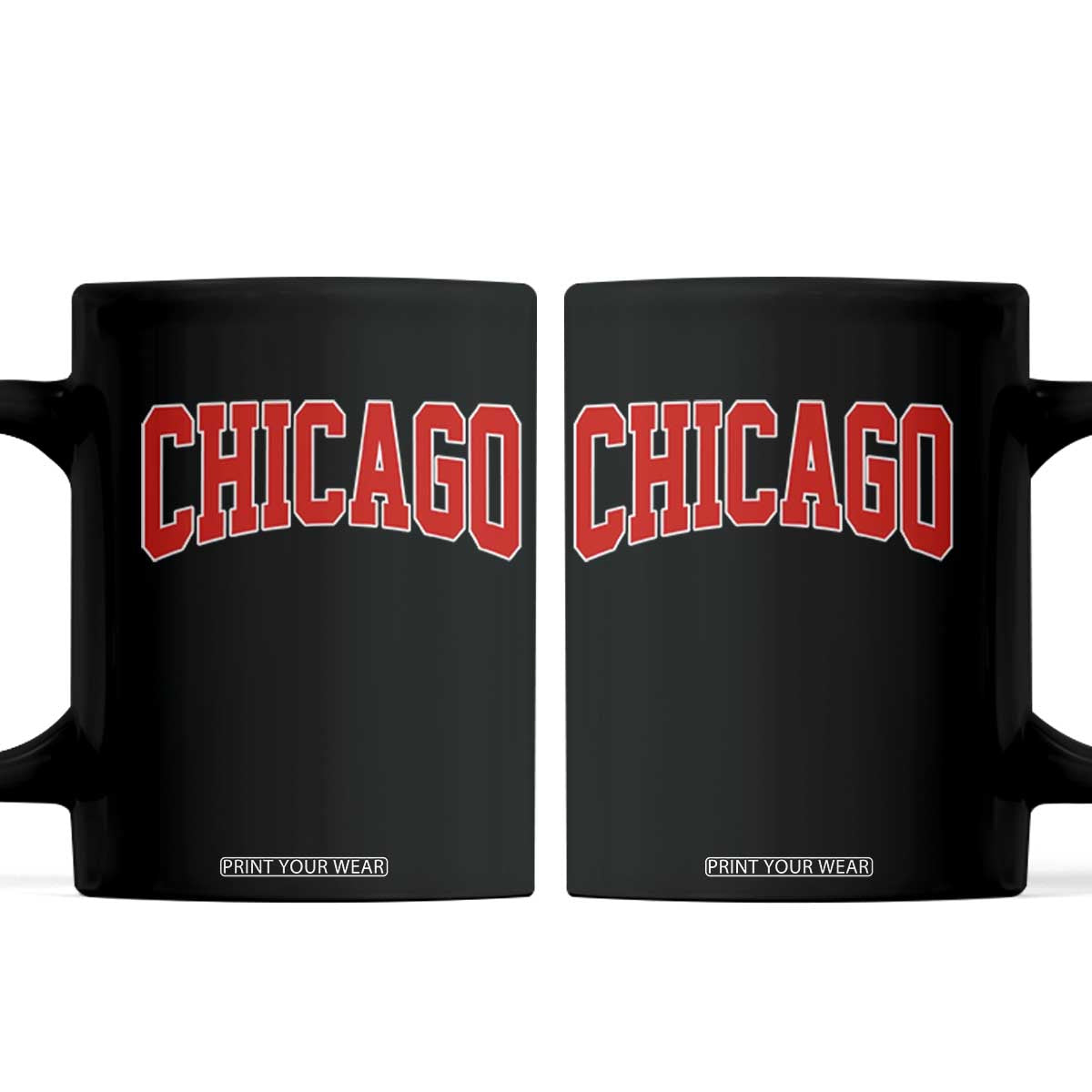 Retro Chicago Coffee Mug Vintage Chicago Throwback Athletic Sports Style 80s 90s TS10 Black Print Your Wear