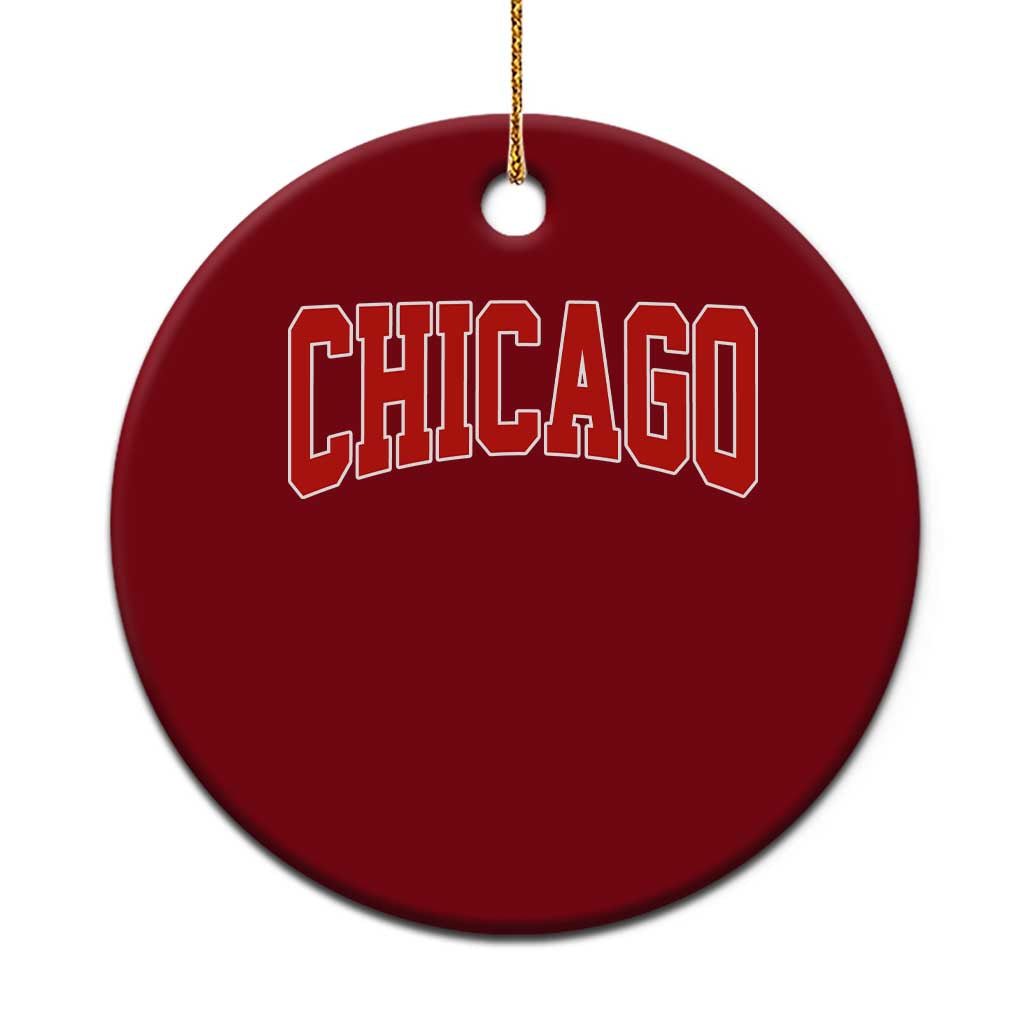 Retro Chicago Ceramic Ornament Vintage Chicago Throwback Athletic Sports Style 80s 90s TS10 1pc Red Print Your Wear