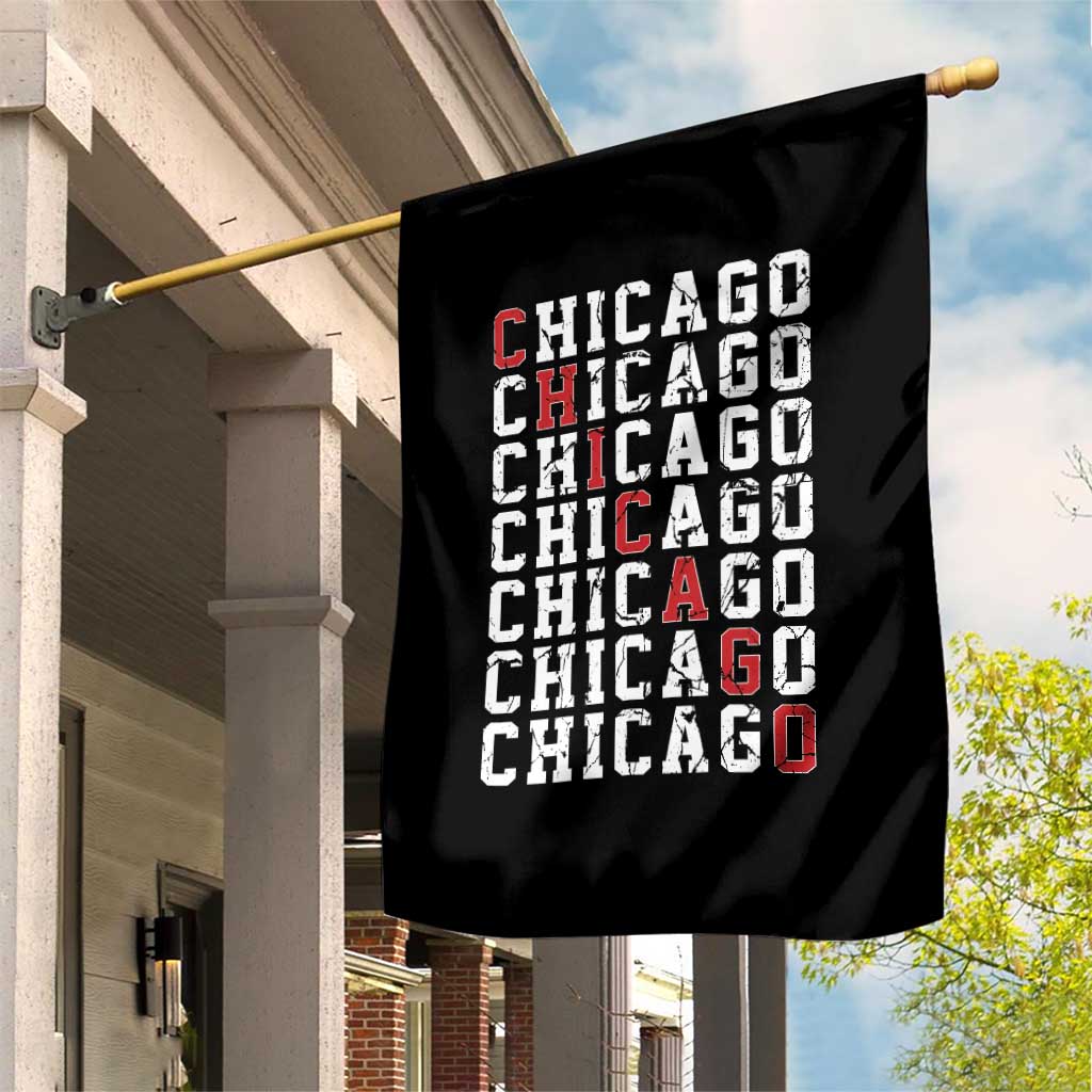 Vintage Chicago Garden Flag Retro Distressed Classic Chicago TS10 Print Your Wear