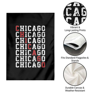 Vintage Chicago Garden Flag Retro Distressed Classic Chicago TS10 Print Your Wear