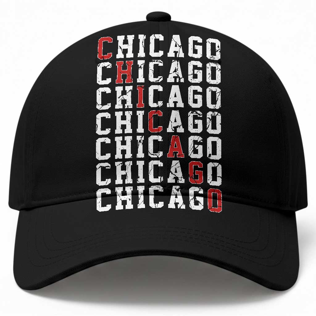Vintage Chicago Baseball Cap Retro Distressed Classic Chicago TS10 Print Your Wear