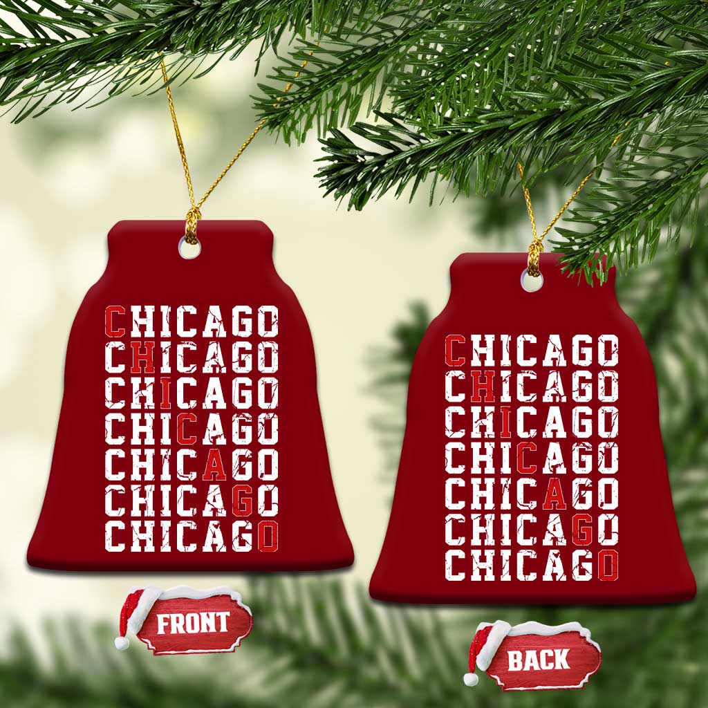 Vintage Chicago Ceramic Ornament Retro Distressed Classic Chicago TS10 Print Your Wear