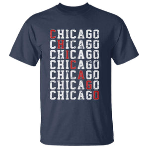 Vintage Chicago T Shirt Retro Distressed Classic Chicago TS10 Navy Print Your Wear