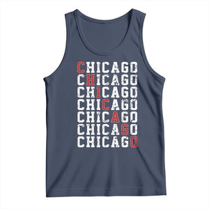 Vintage Chicago Tank Top Retro Distressed Classic Chicago TS10 Navy Print Your Wear
