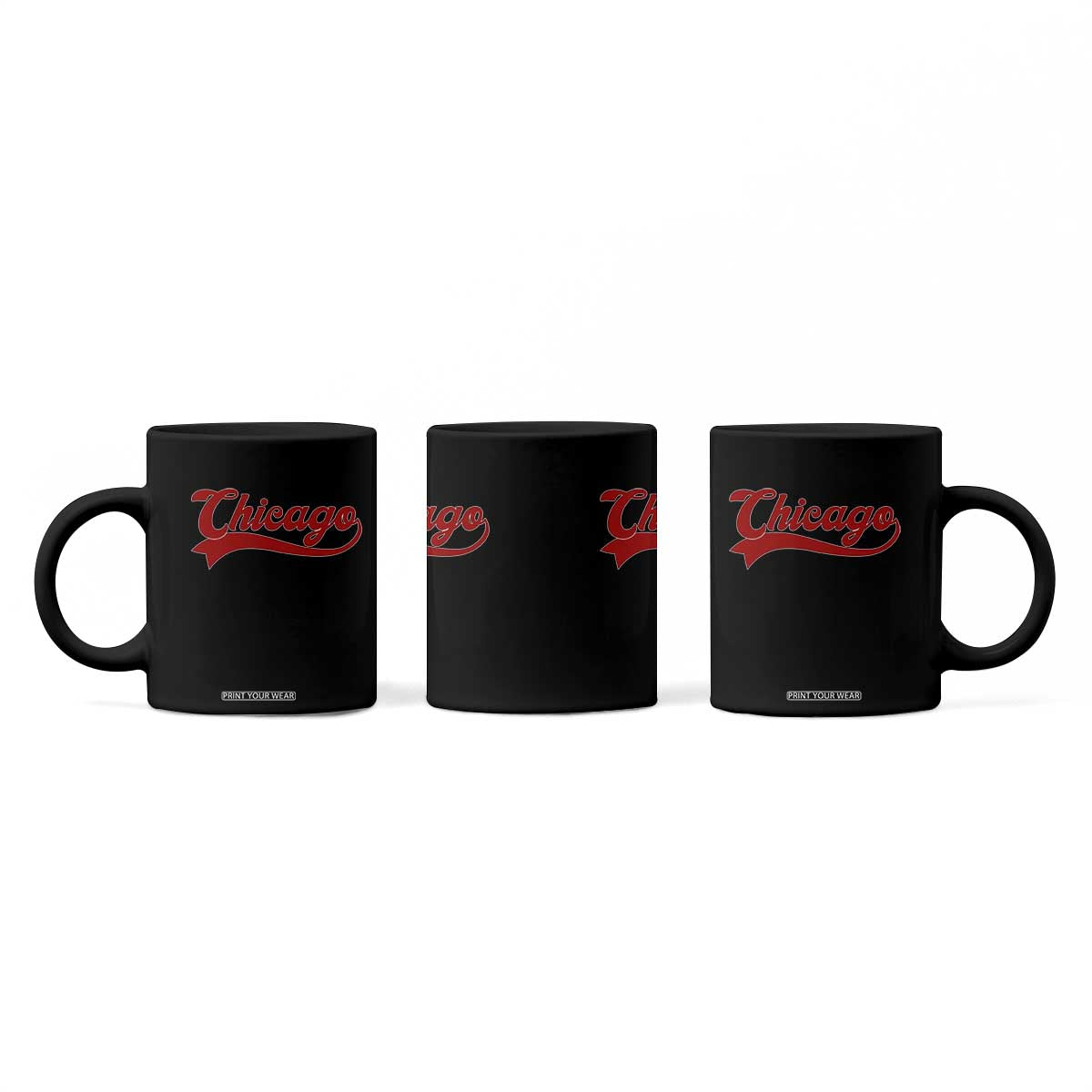 Retro Chicago Coffee Mug Varsity Script Vintage Sports Jersey Style 80s 90s TS10 Print Your Wear