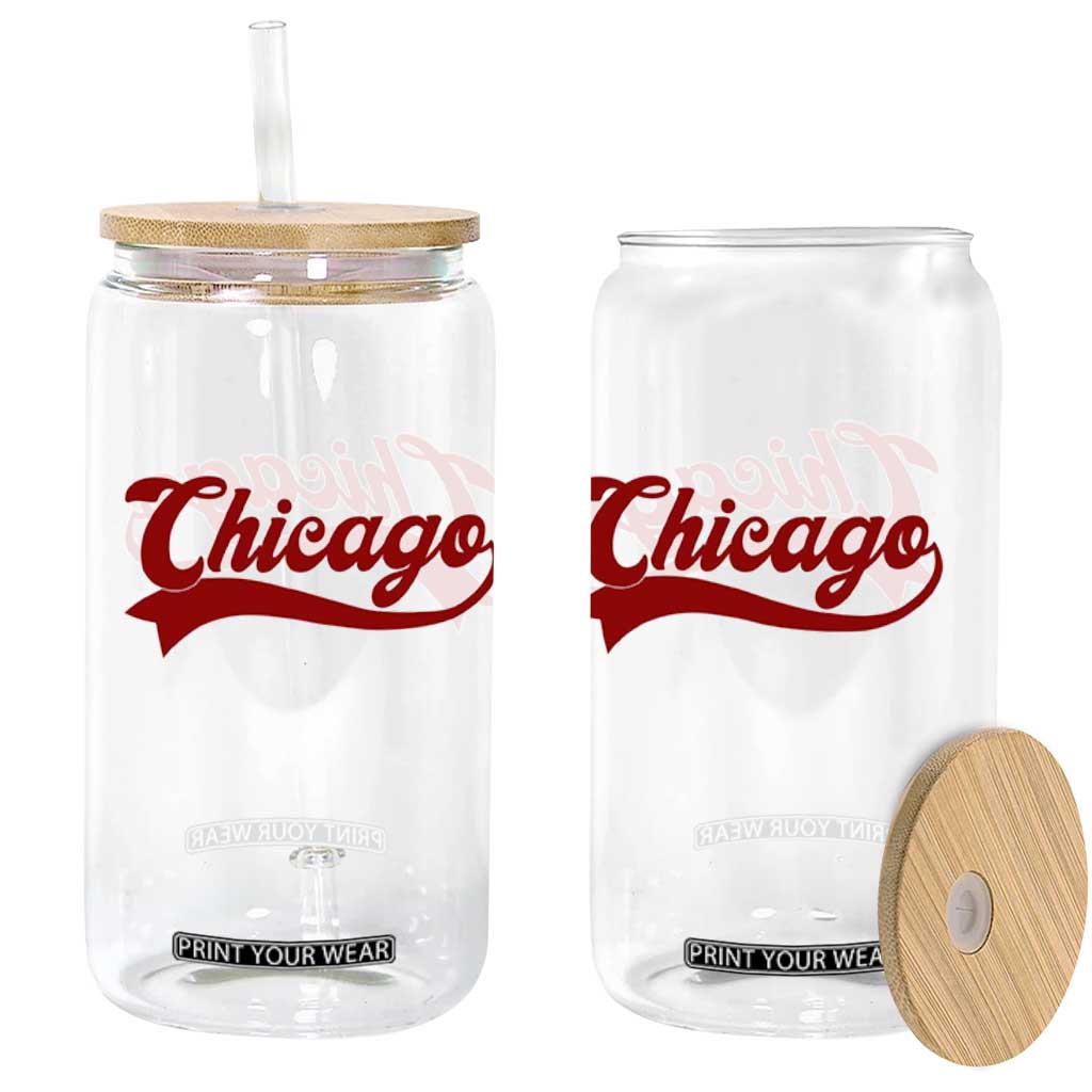 Retro Chicago Glass Can Varsity Script Vintage Sports Jersey Style 80s 90s TS10 Print Your Wear