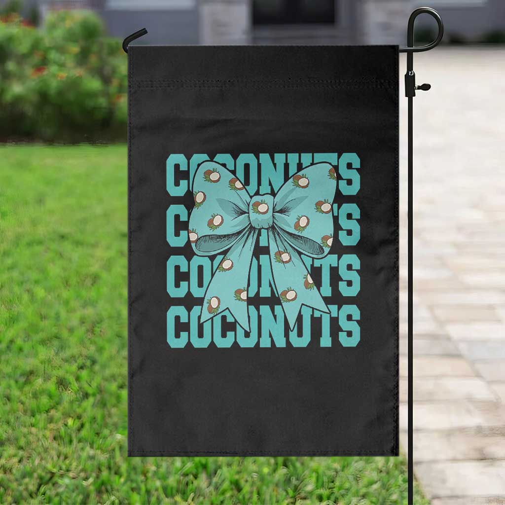 Retro Coconuts Coquette Bow Garden Flag Summer Beach Coconut Fruit Humor TS10 Print Your Wear