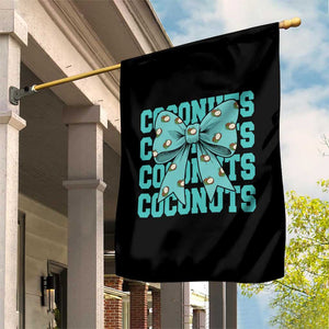 Retro Coconuts Coquette Bow Garden Flag Summer Beach Coconut Fruit Humor TS10 Print Your Wear