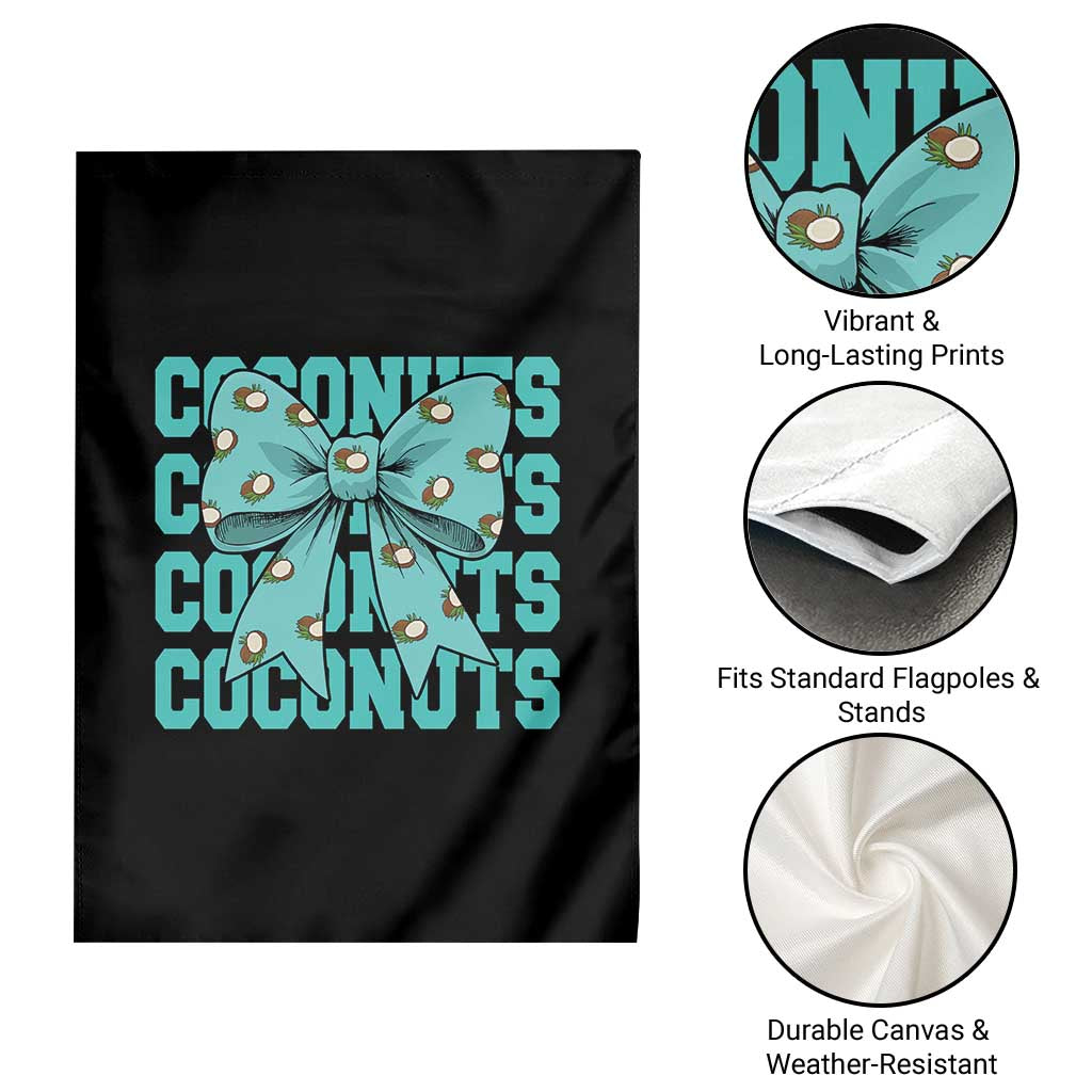 Retro Coconuts Coquette Bow Garden Flag Summer Beach Coconut Fruit Humor TS10 Print Your Wear