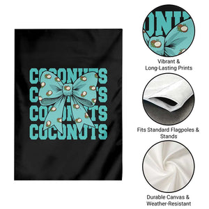 Retro Coconuts Coquette Bow Garden Flag Summer Beach Coconut Fruit Humor TS10 Print Your Wear
