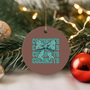 Retro Coconuts Coquette Bow Ceramic Ornament Summer Beach Coconut Fruit Humor TS10 1pc Mocha Print Your Wear