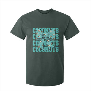 Retro Coconuts Coquette Bow T Shirt For Kid Summer Beach Coconut Fruit Humor TS10 Dark Forest Green Print Your Wear