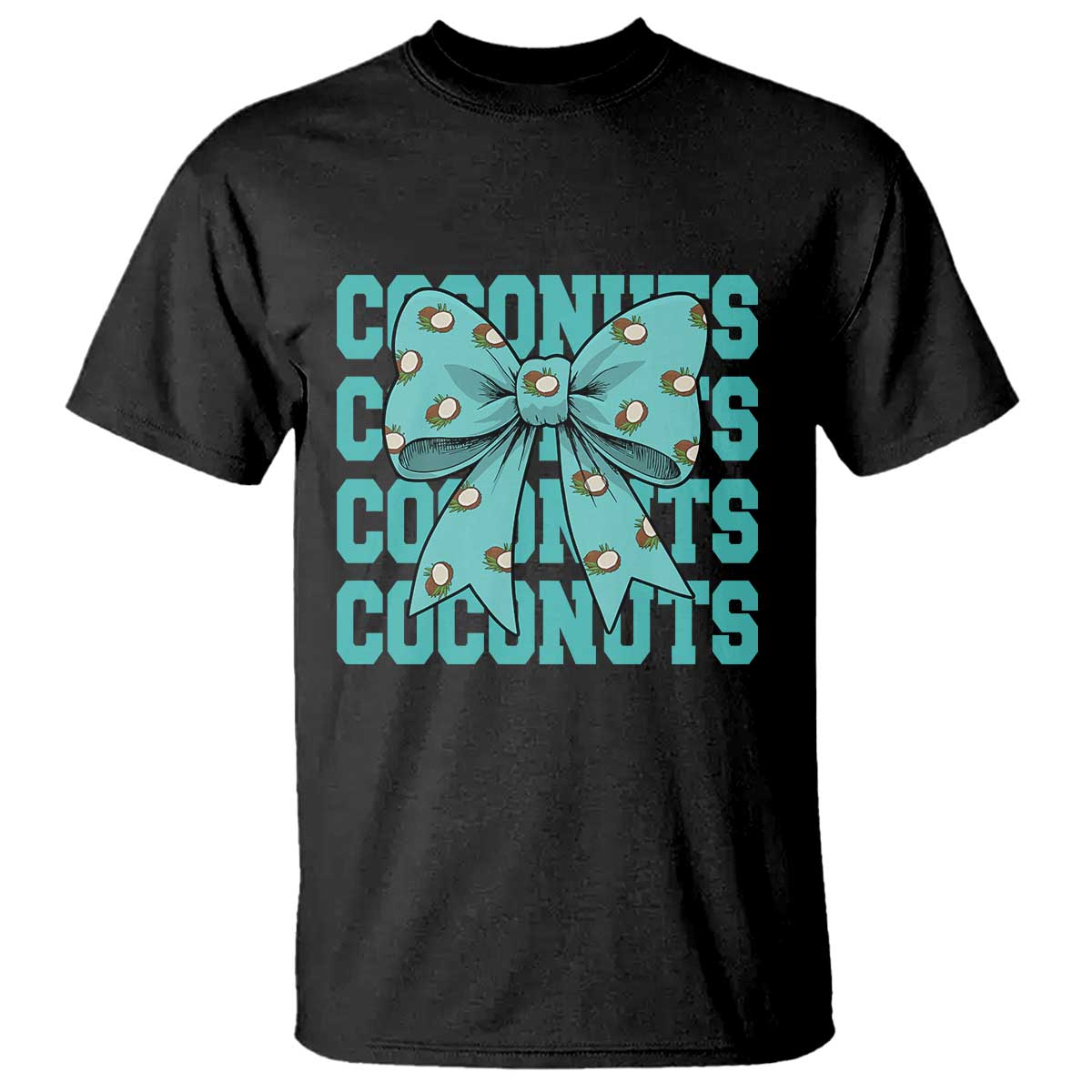 Retro Coconuts Coquette Bow T Shirt Summer Beach Coconut Fruit Humor TS10 Black Print Your Wear