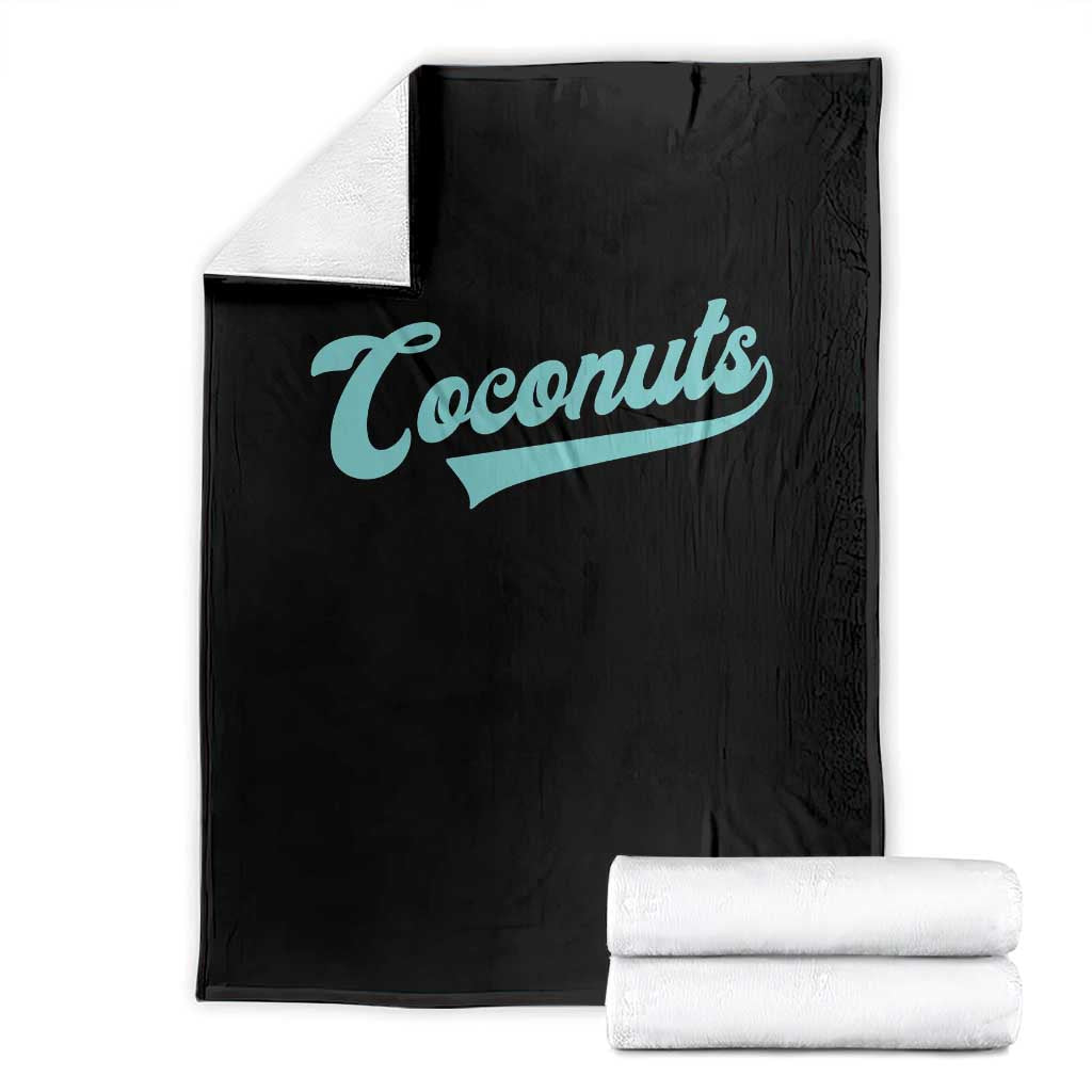 Vintage Coconut Throw Blanket Retro Throwback Popular Fruit Humor Coconuts Classic TS10 Black Print Your Wear