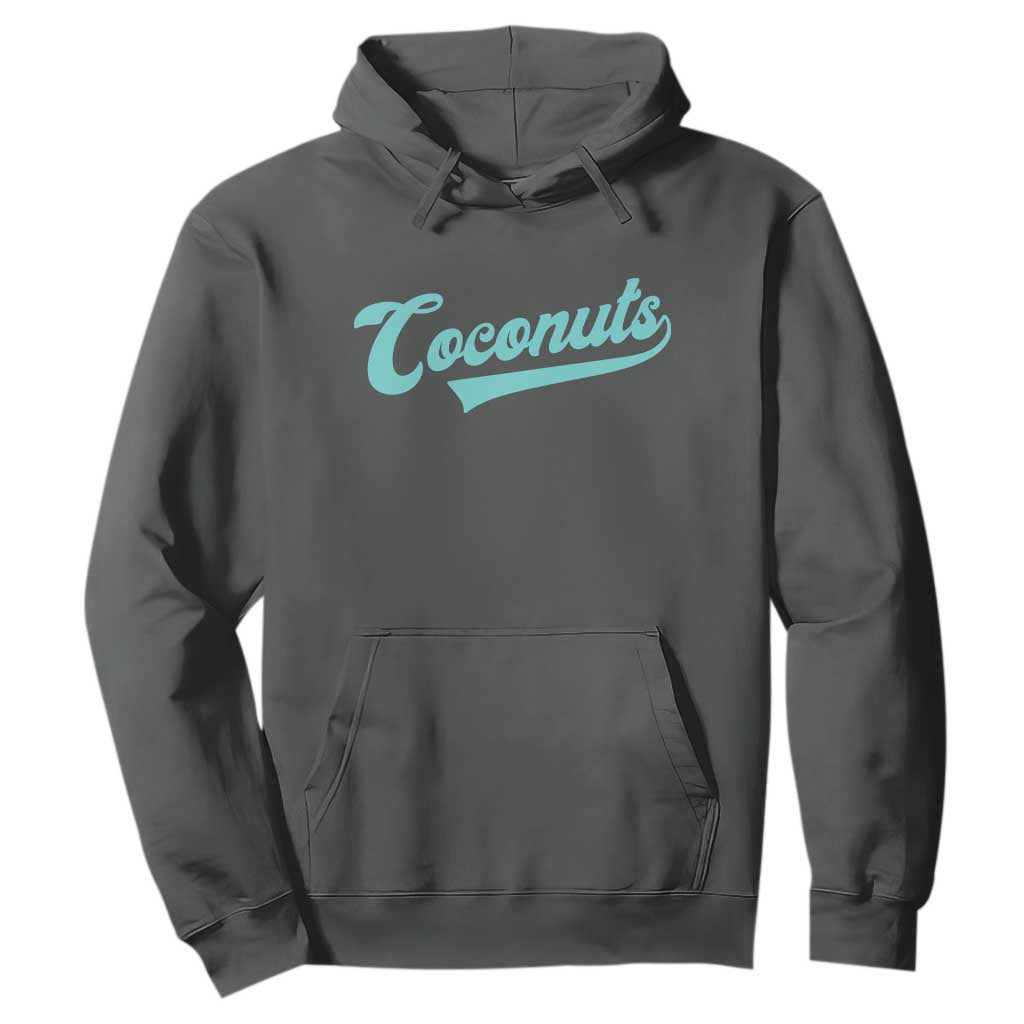 Vintage Coconut Hoodie Retro Throwback Popular Fruit Humor Coconuts Classic TS10 Dark Heather Print Your Wear