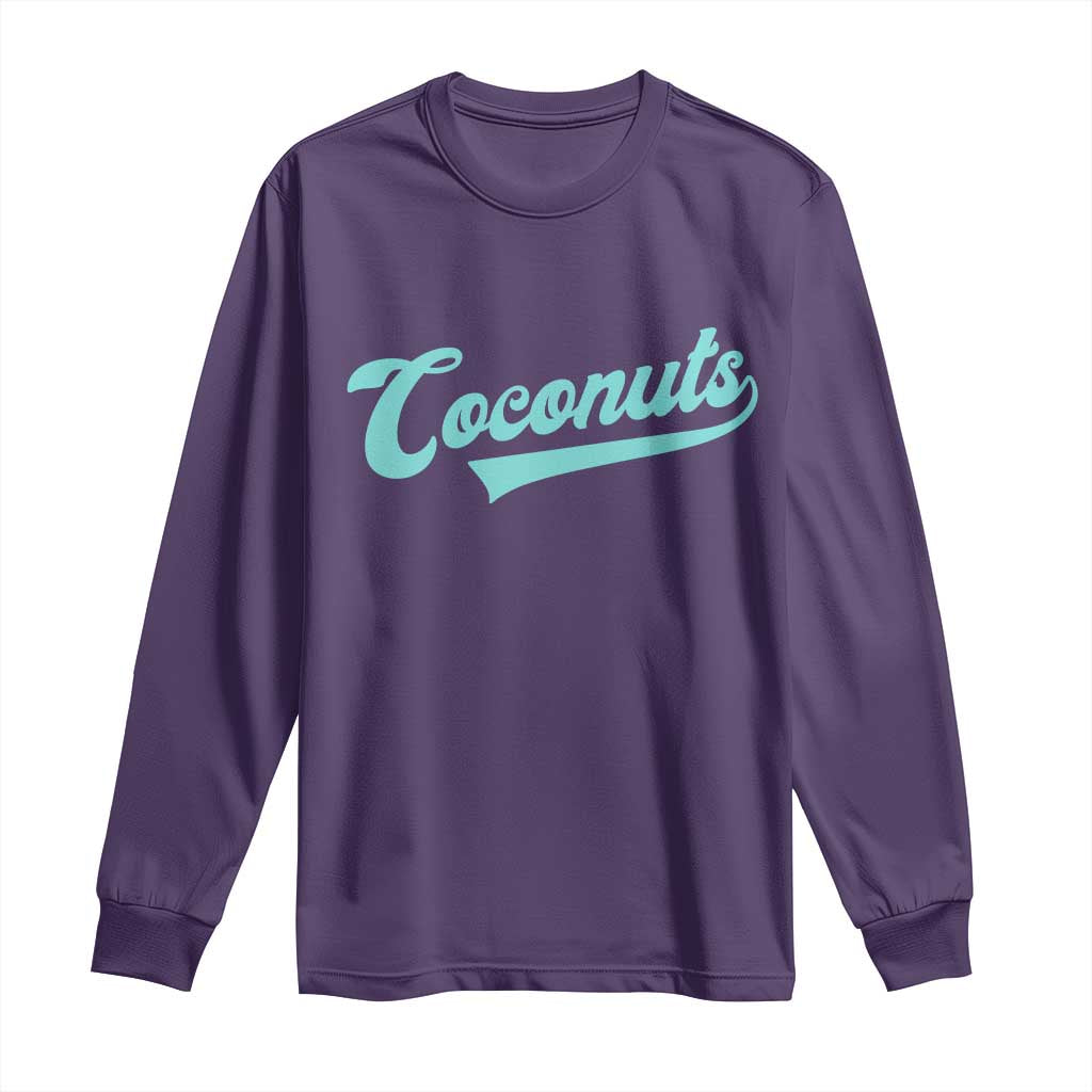 Vintage Coconut Long Sleeve Shirt Retro Throwback Popular Fruit Humor Coconuts Classic TS10 Purple Print Your Wear
