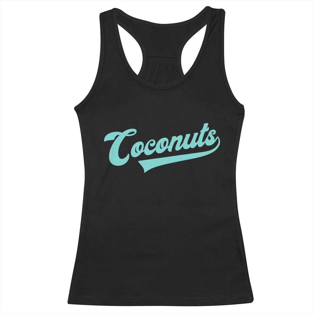 Vintage Coconut Racerback Tank Top Retro Throwback Popular Fruit Humor Coconuts Classic TS10 Black Print Your Wear