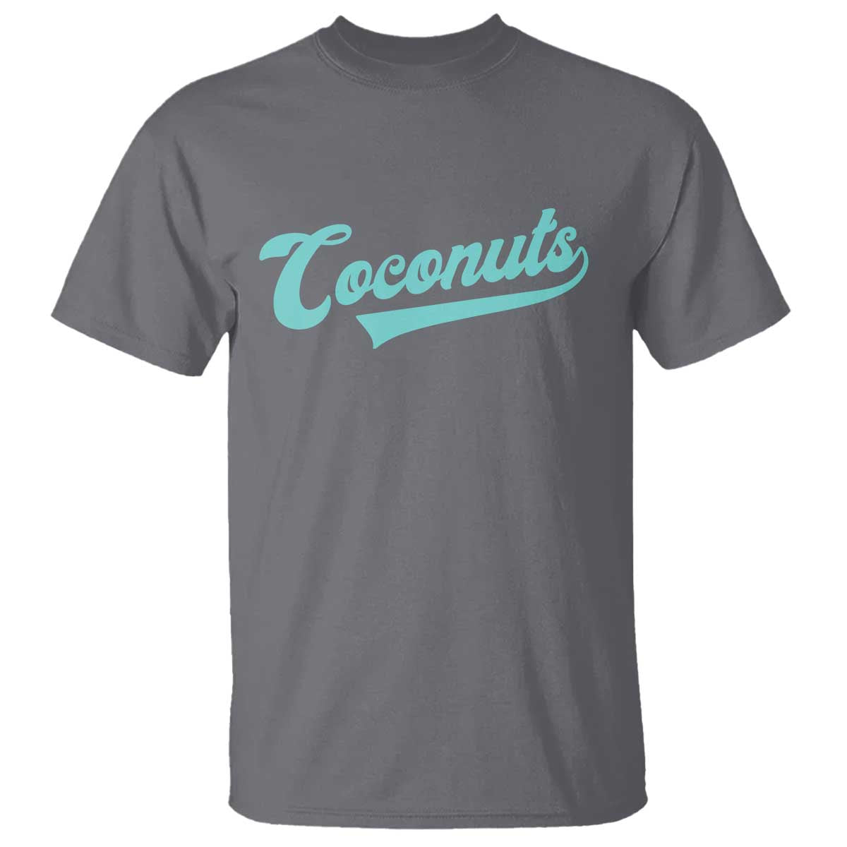 Vintage Coconut T Shirt Retro Throwback Popular Fruit Humor Coconuts Classic TS10 Charcoal Print Your Wear