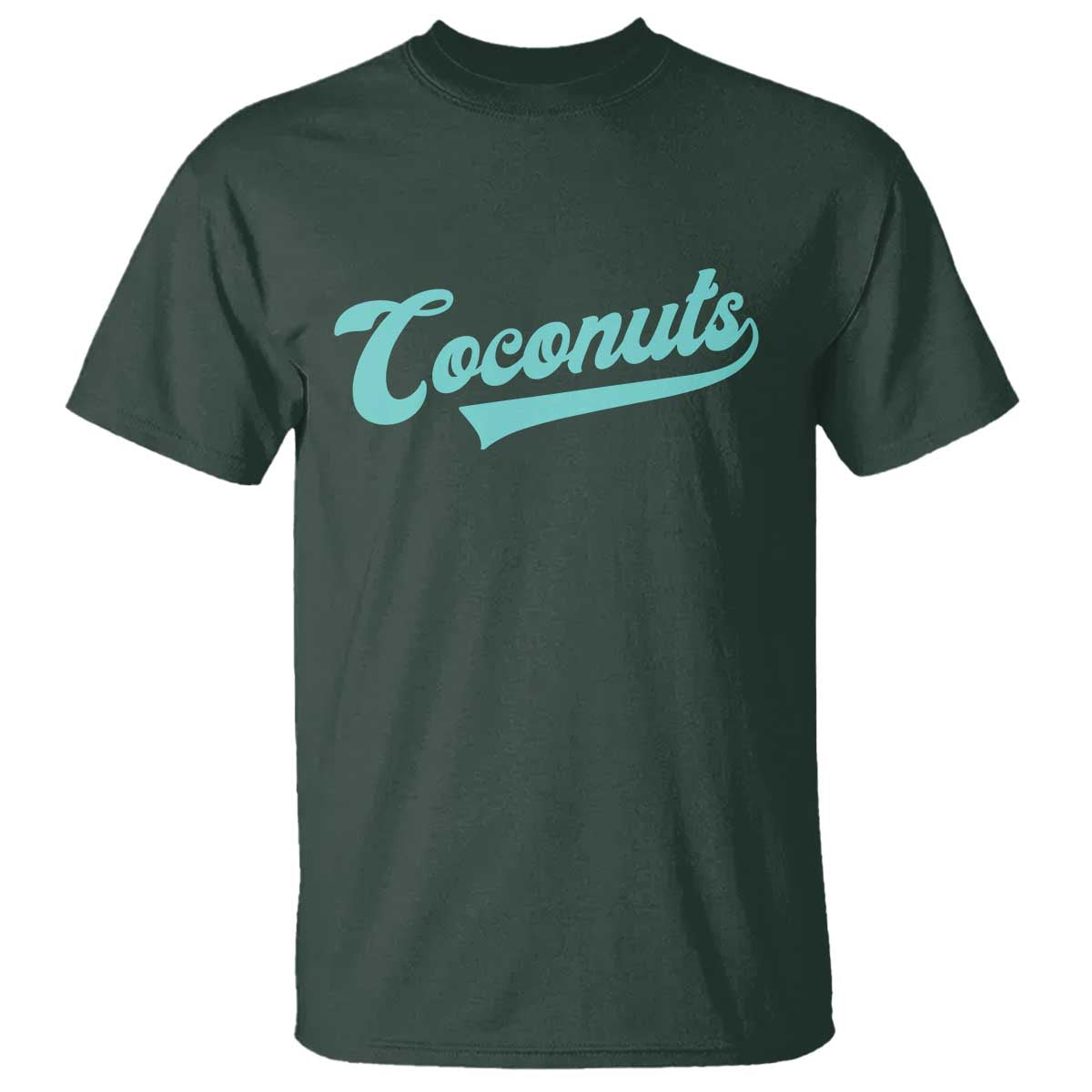 Vintage Coconut T Shirt Retro Throwback Popular Fruit Humor Coconuts Classic TS10 Dark Forest Green Print Your Wear