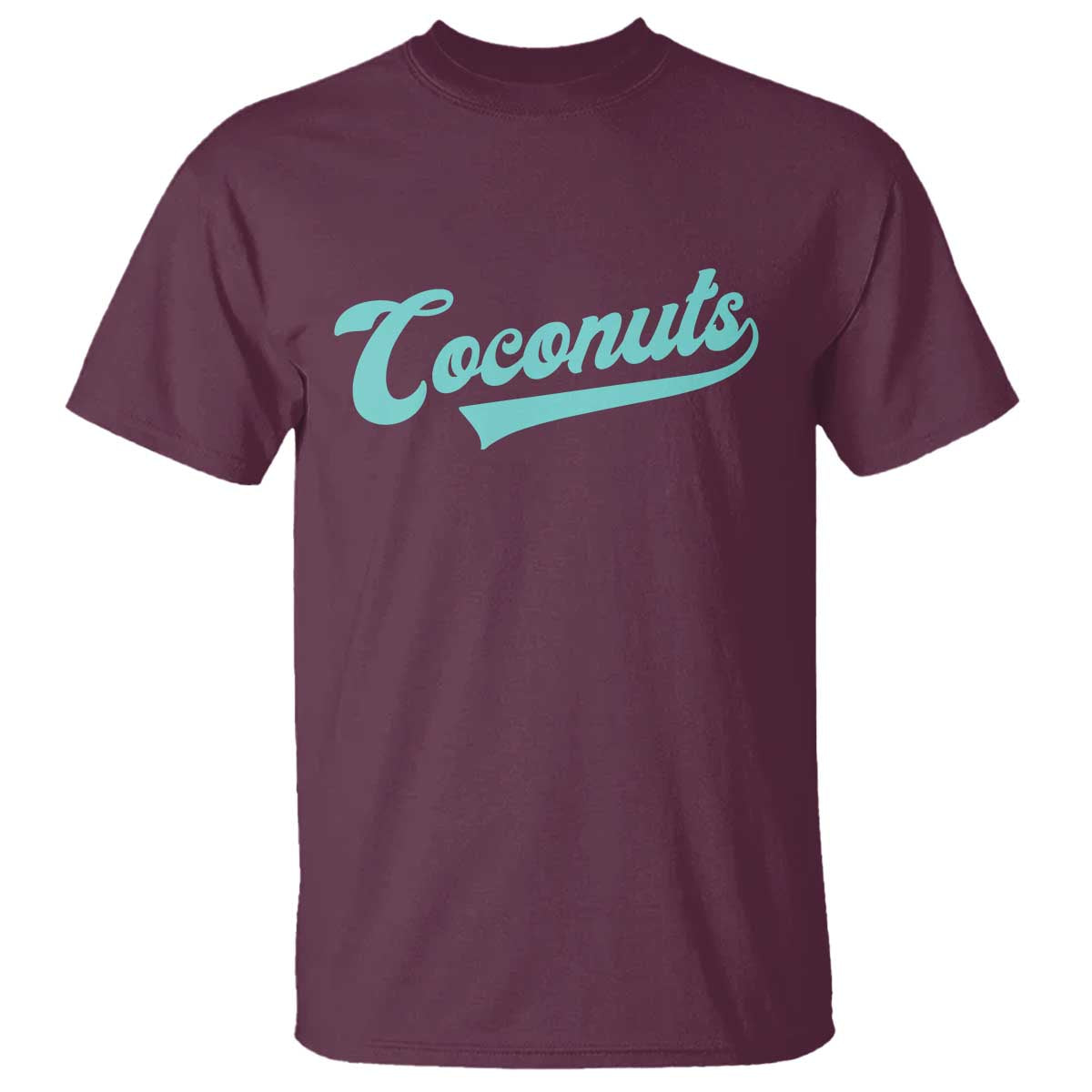Vintage Coconut T Shirt Retro Throwback Popular Fruit Humor Coconuts Classic TS10 Maroon Print Your Wear