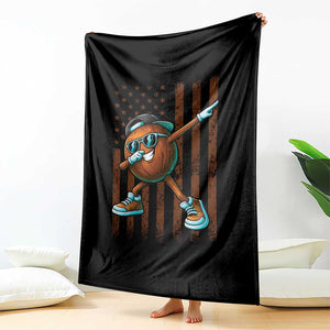Dabbing Coconut Throw Blanket Retro American Flag Fruit Lover TS10 Print Your Wear
