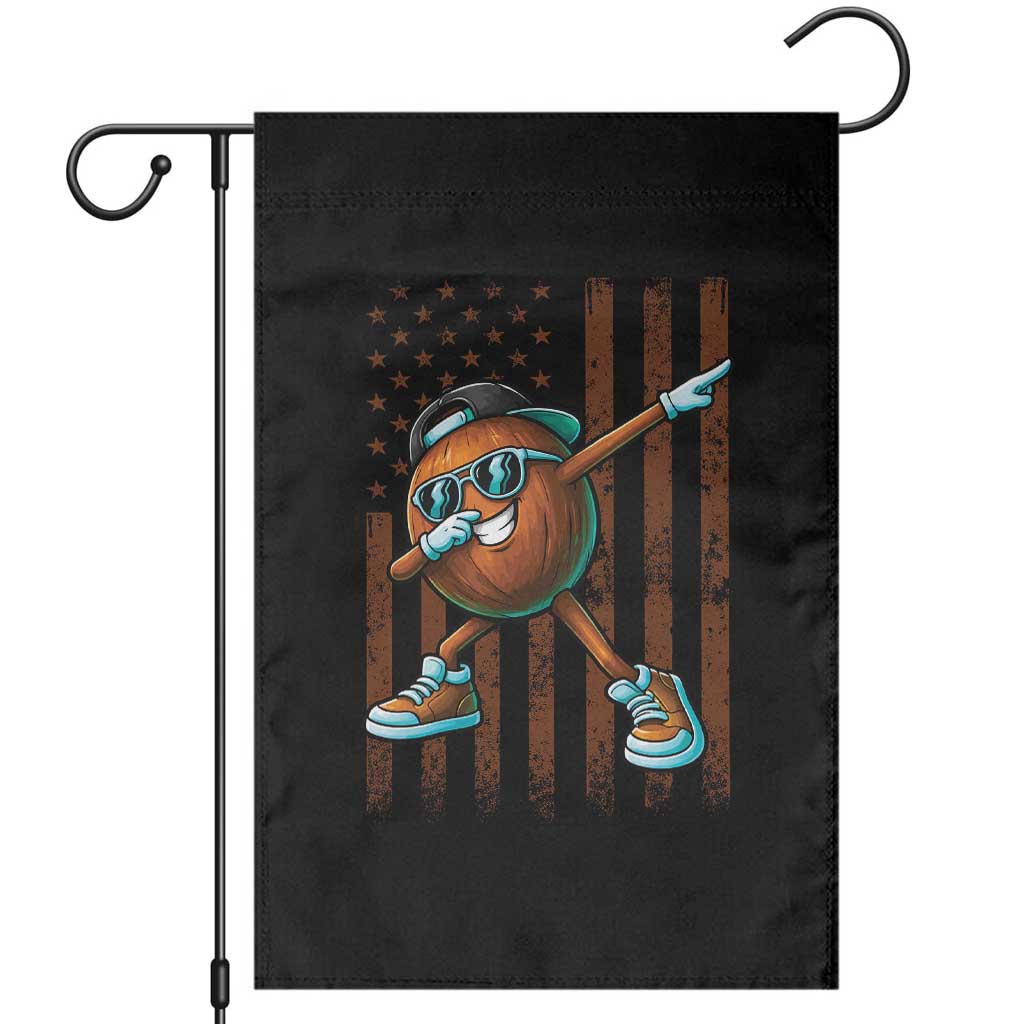 Dabbing Coconut Garden Flag Retro American Flag Fruit Lover TS10 Black Print Your Wear