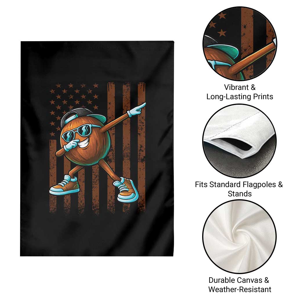 Dabbing Coconut Garden Flag Retro American Flag Fruit Lover TS10 Print Your Wear