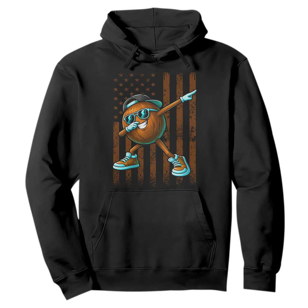 Dabbing Coconut Hoodie Retro American Flag Fruit Lover TS10 Black Print Your Wear