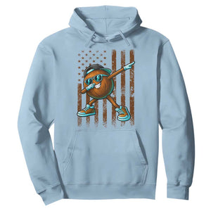 Dabbing Coconut Hoodie Retro American Flag Fruit Lover TS10 Light Blue Print Your Wear