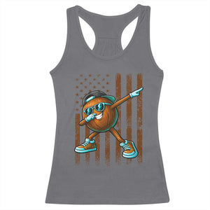 Dabbing Coconut Racerback Tank Top Retro American Flag Fruit Lover TS10 Charcoal Print Your Wear