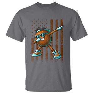 Dabbing Coconut T Shirt Retro American Flag Fruit Lover TS10 Charcoal Print Your Wear