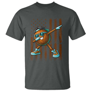 Dabbing Coconut T Shirt Retro American Flag Fruit Lover TS10 Dark Heather Print Your Wear