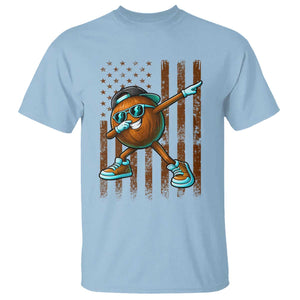 Dabbing Coconut T Shirt Retro American Flag Fruit Lover TS10 Light Blue Print Your Wear