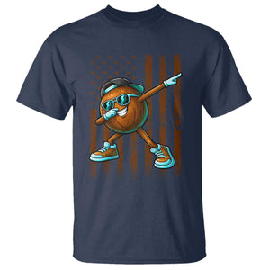 Dabbing Coconut T Shirt Retro American Flag Fruit Lover TS10 Navy Print Your Wear