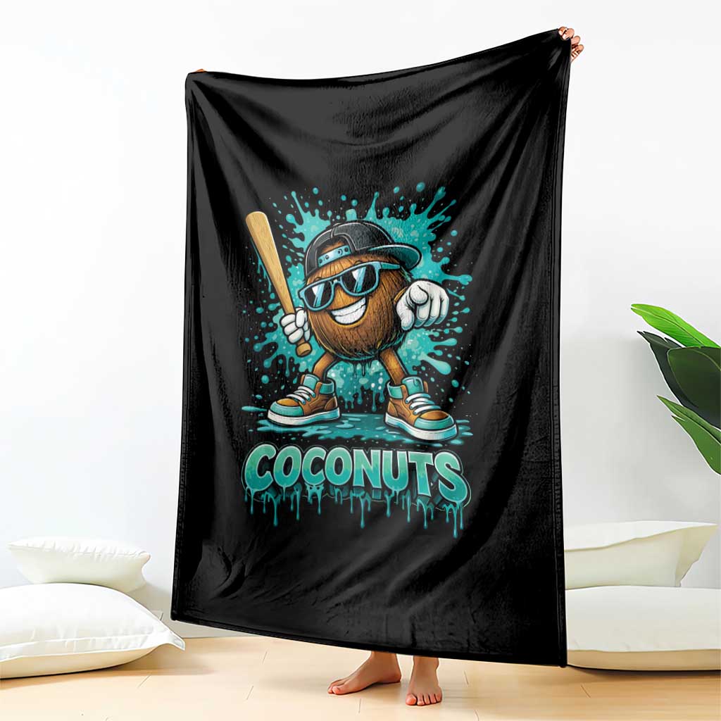 Baseball Coconut Throw Blanket Funny Graffiti Splatter Sports TS10 Print Your Wear