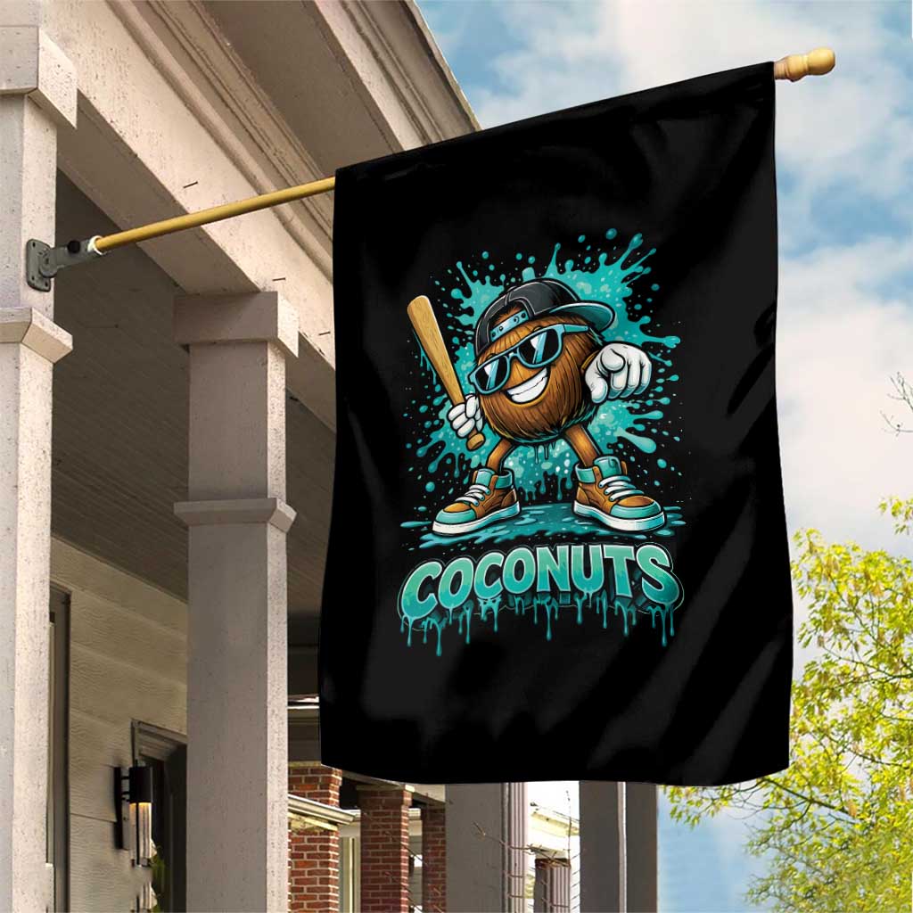 Baseball Coconut Garden Flag Funny Graffiti Splatter Sports TS10 Print Your Wear