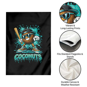 Baseball Coconut Garden Flag Funny Graffiti Splatter Sports TS10 Print Your Wear