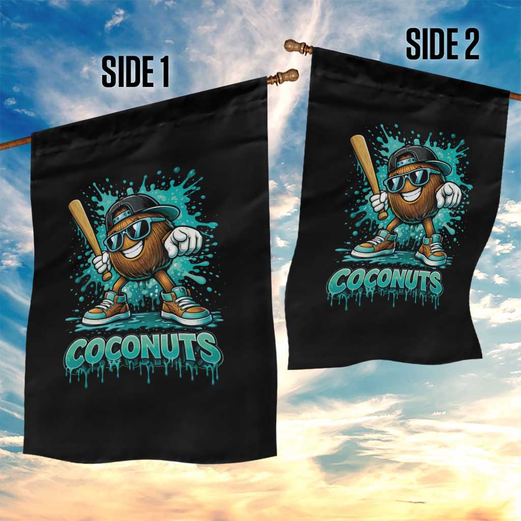 Baseball Coconut Garden Flag Funny Graffiti Splatter Sports TS10 Print Your Wear