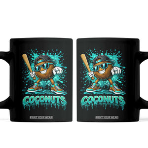 Baseball Coconut Coffee Mug Funny Graffiti Splatter Sports TS10 Black Print Your Wear