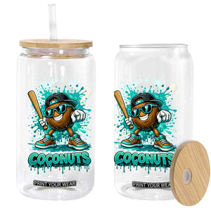 Baseball Coconut Glass Can Funny Graffiti Splatter Sports TS10 Print Your Wear
