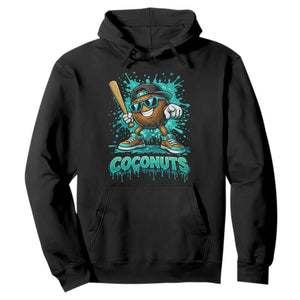 Baseball Coconut Hoodie Funny Graffiti Splatter Sports TS10 Black Print Your Wear
